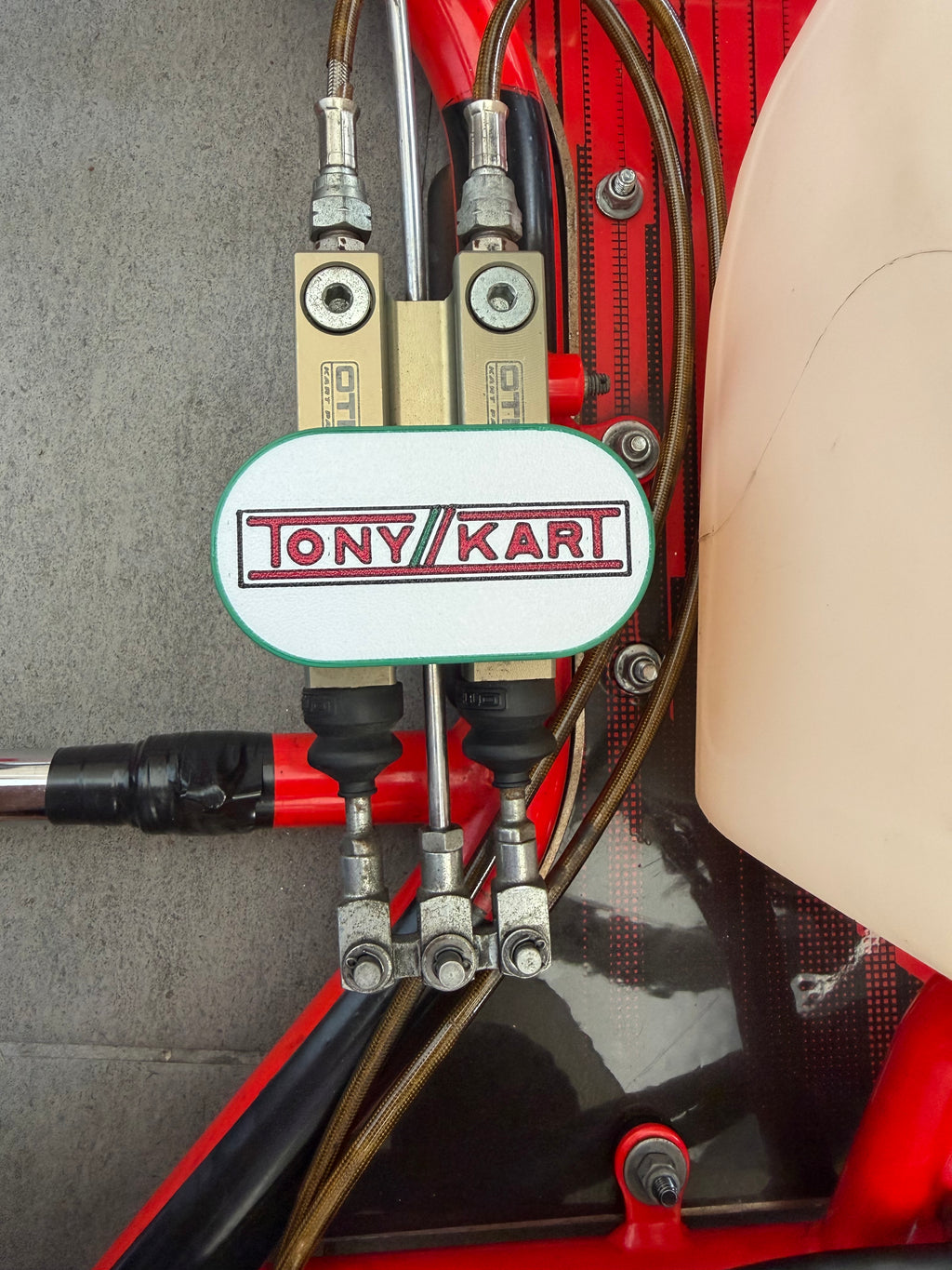 otk master cap brake cylinder with tonykart logo